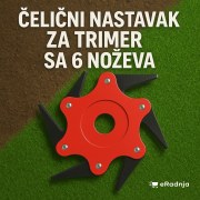 Profesionalni čelični nastavak za trimer sa 6 noževa