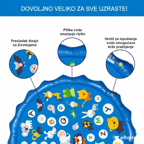 Sklapanje i lako pakovanje SplashyPool bazena nakon upotrebe