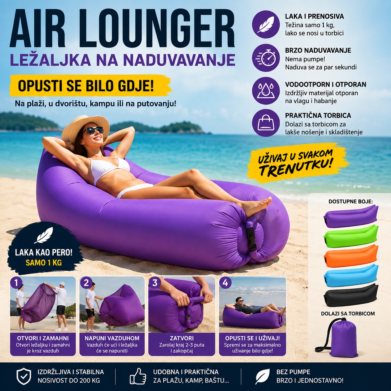 <b>AirsunLounger</b> – Ležaljka na vazduh