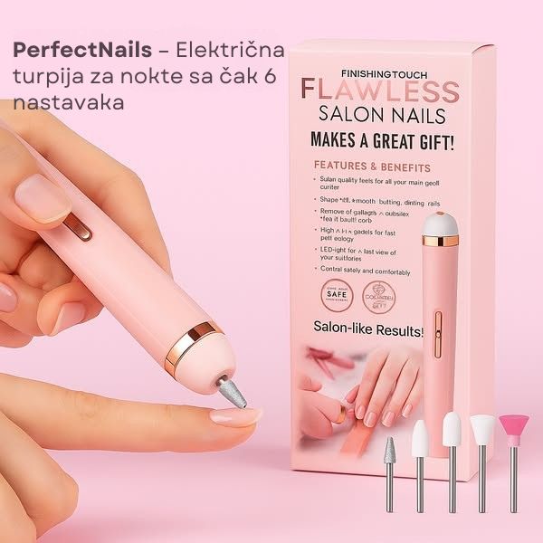 <b>PerfectNails</b> – Set od 5 nastavaka za manikir i pedikir kod kuće