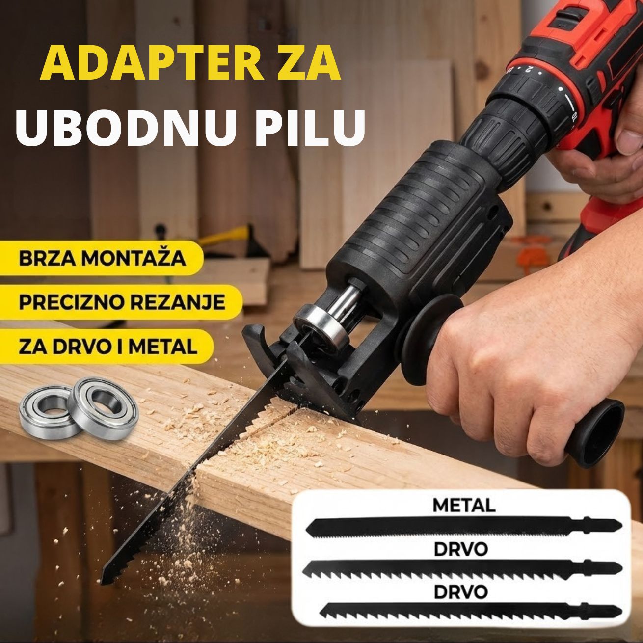 <b>Adapter za ubodnu testeru</b> – Pretvorite bušilicu u moćnu lisičarku