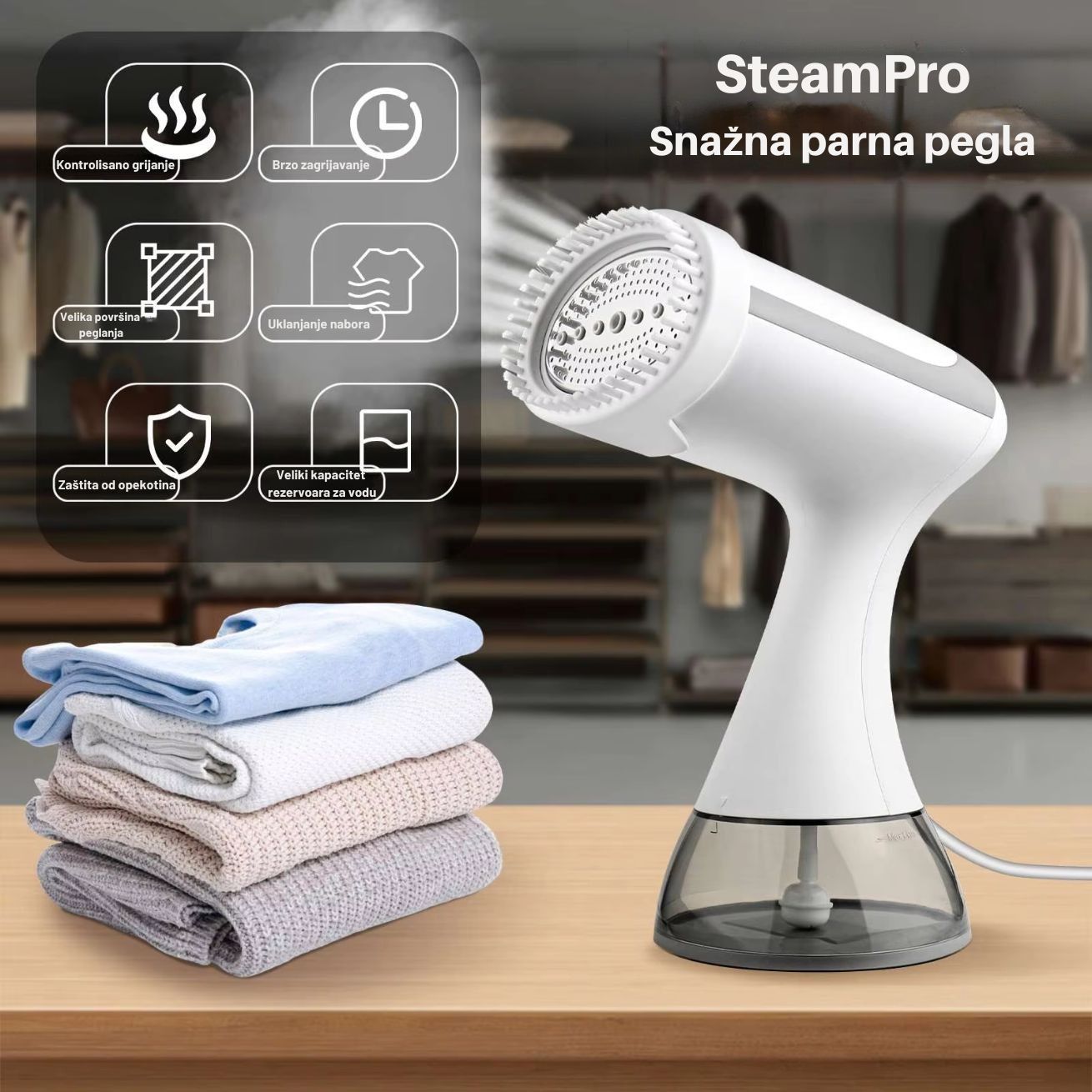 <b>SteamPro</b> - Snažna parna pegla za profesionalno peglanje kod kuće